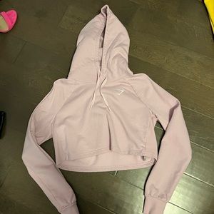 Gymshark pink cropped hoodie